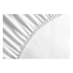 Drap Housse - HOME LINGE PASSION - HP71760 - 90 x 190 cm + 30 cm bonnet - Microfibre - 82 g - BLANC