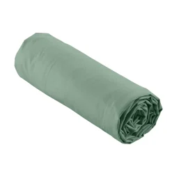 DRAP HOUSSE 2 PERSONNES PERCALE UNI 78 FILS PERCALINE TILLEUL - 160x200cm - Vert tilleul