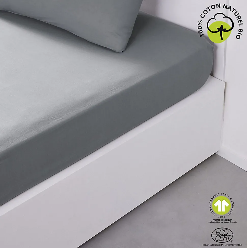 Drap housse 2 places - 100% coton BIO