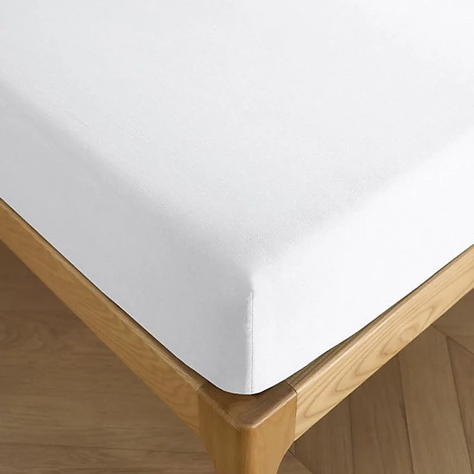 Drap housse 90 x 190 cm bonnet 30 cm "Prémium" pour lit 1 place - Prémium Neige