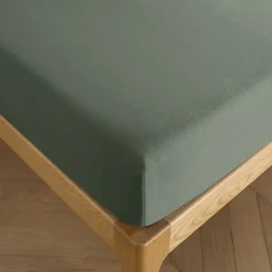 Drap housse 160 x 200 cm bonnet 30 cm "Prémium" pour lit 2 places - Prémium Romarin