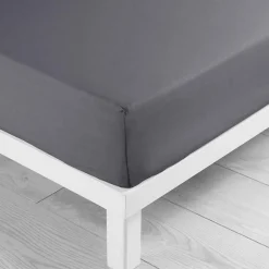 Drap housse 140 x 190 cm bonnet 30 cm Mmicrofibre Oscar Anthracite