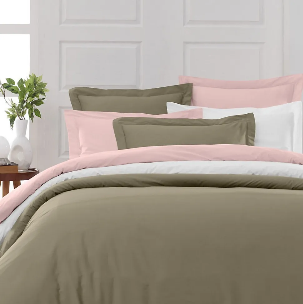 Drap housse bonnet 40 cm en percale coton PLUSTaupe 80x200 cm SOFT PERCALE