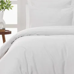 Drap housse bonnet 40 cm en percale coton PLUSBlanc 160x200 cm SOFT PERCALE