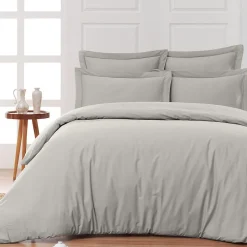 Drap housse bonnet 40 cm en percale coton PLUSGris Perle 80x200 cm SOFT PERCALE
