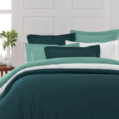 Drap housse bonnet 40 cm en percale coton PLUSPetrol 160x200 cm SOFT PERCALE