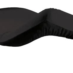 Drap housse coton 57 fils noir 90 x 190 cm