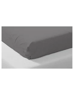 Drap Housse coton Biologique Anthracite - 160x200cm