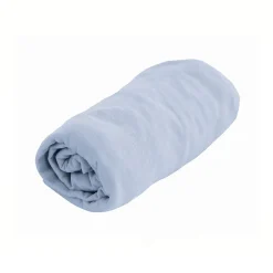 Drap housse coton certifié Oeko tex (70x140 cm - Bleu ciel)