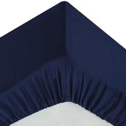 Drap housse coton uni 140 x 190 cm Couleur moderne orage