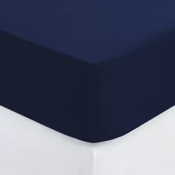 Drap housse coton uni 140 x 190 cm Couleur moderne orage