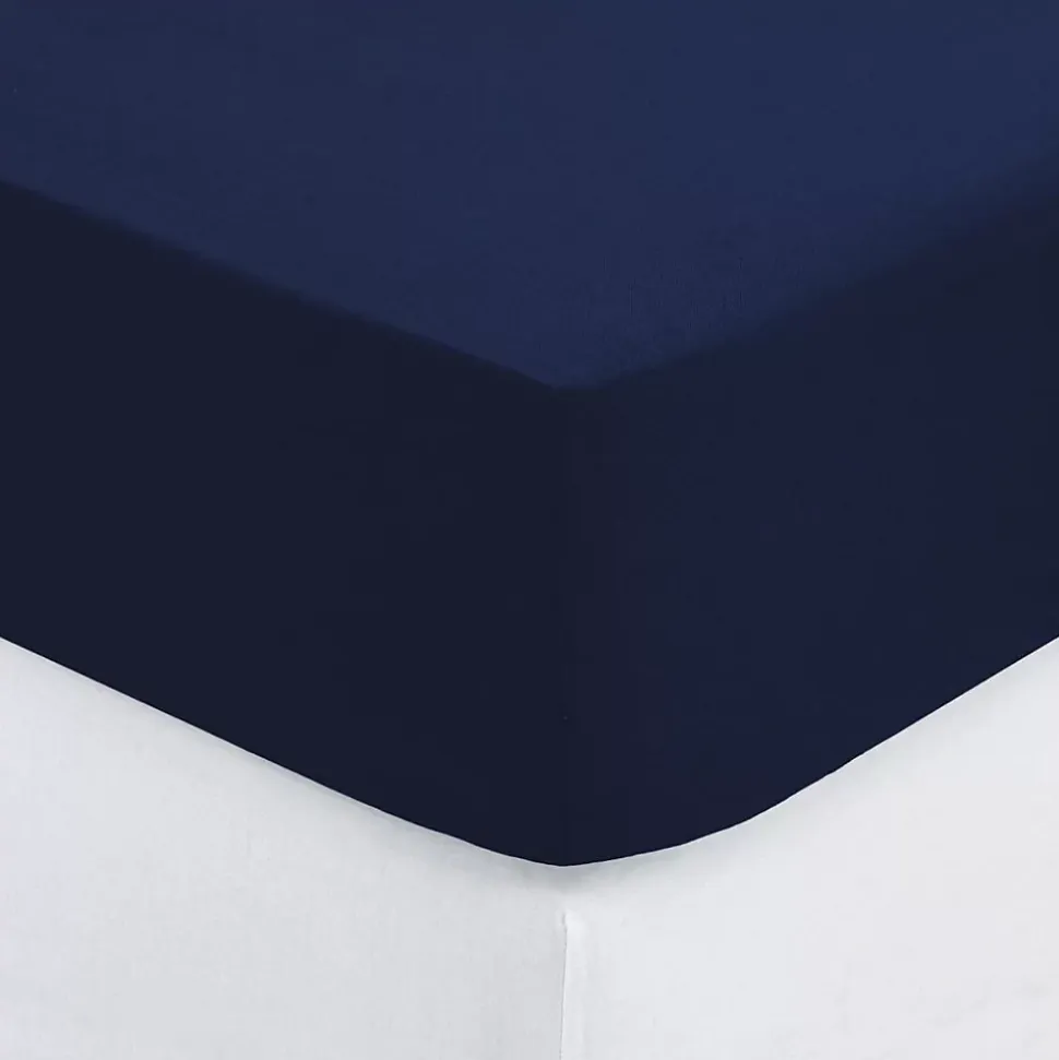 Drap housse coton uni 140 x 190 cm Couleur moderne orage