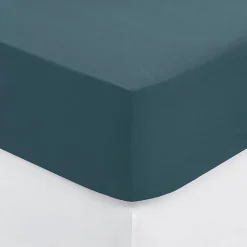 Drap housse coton uni 140 x 190 cm Couleur moderne orage