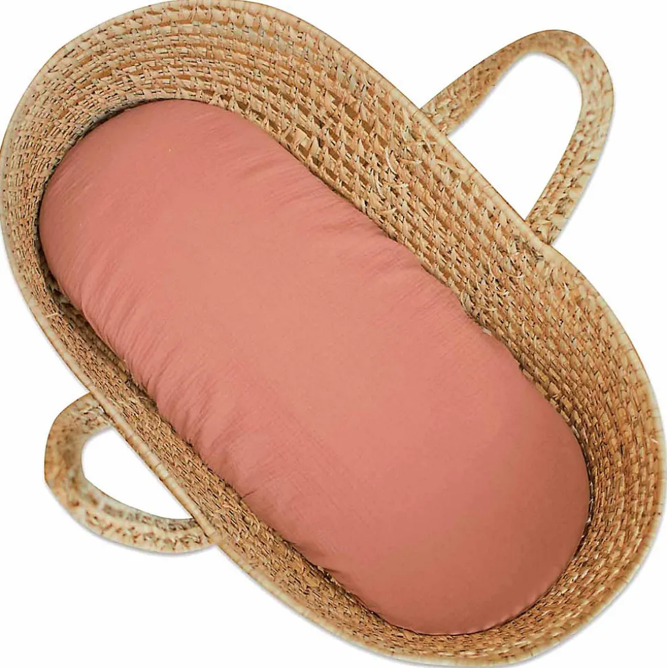 Drap housse couffin ovale en gaze de coton Jeanne