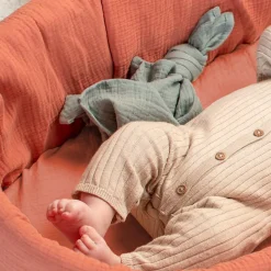 Drap housse couffin ovale en gaze de coton Jeanne