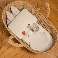 Drap housse couffin ovale en gaze de coton Jeanne