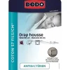 DRAP HOUSSE DODO - ANTIBACTERIENS - TAUPE - 160X2000 cm - Bonnet 32 cm