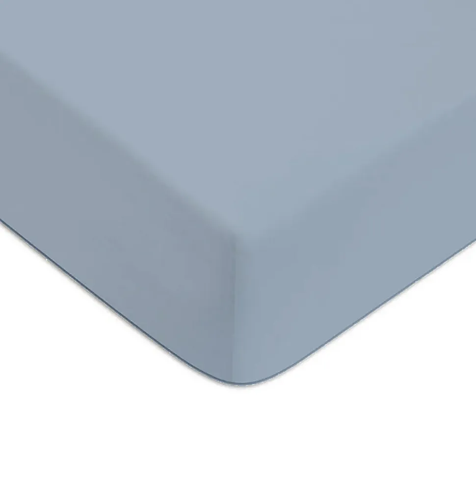 Drap housse en coton 57 fils uni bonnet 25cm 160x200cm