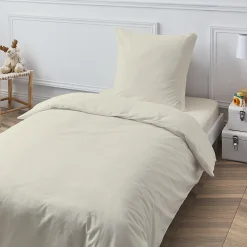 Drap housse en coton 57 fils uni bonnet 25cm 90x190cm
