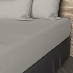 Drap housse en coton 57 fils 140x200 cm UNI lin, par Soleil d'ocre