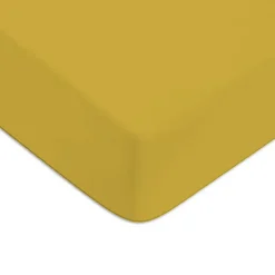 Drap housse en coton 57 fils uni bonnet 25cm 90x190cm