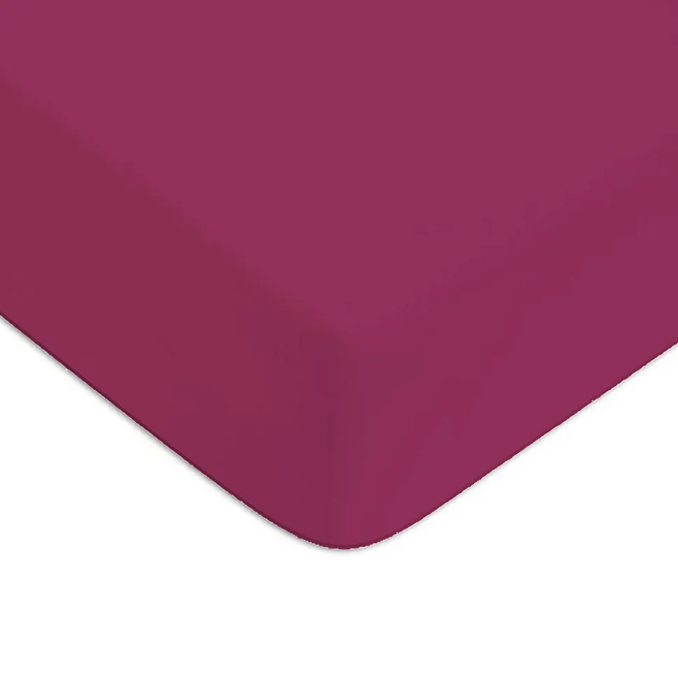 Drap housse en coton 57 fils uni bonnet 25cm 80x200cm