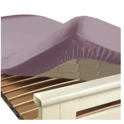 Drap housse en coton 57 fils Lilas