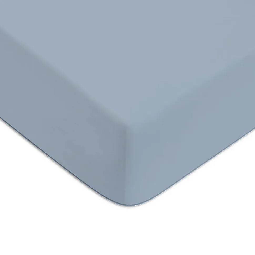 Drap housse en coton 57 fils uni bonnet 25cm 90x200cm