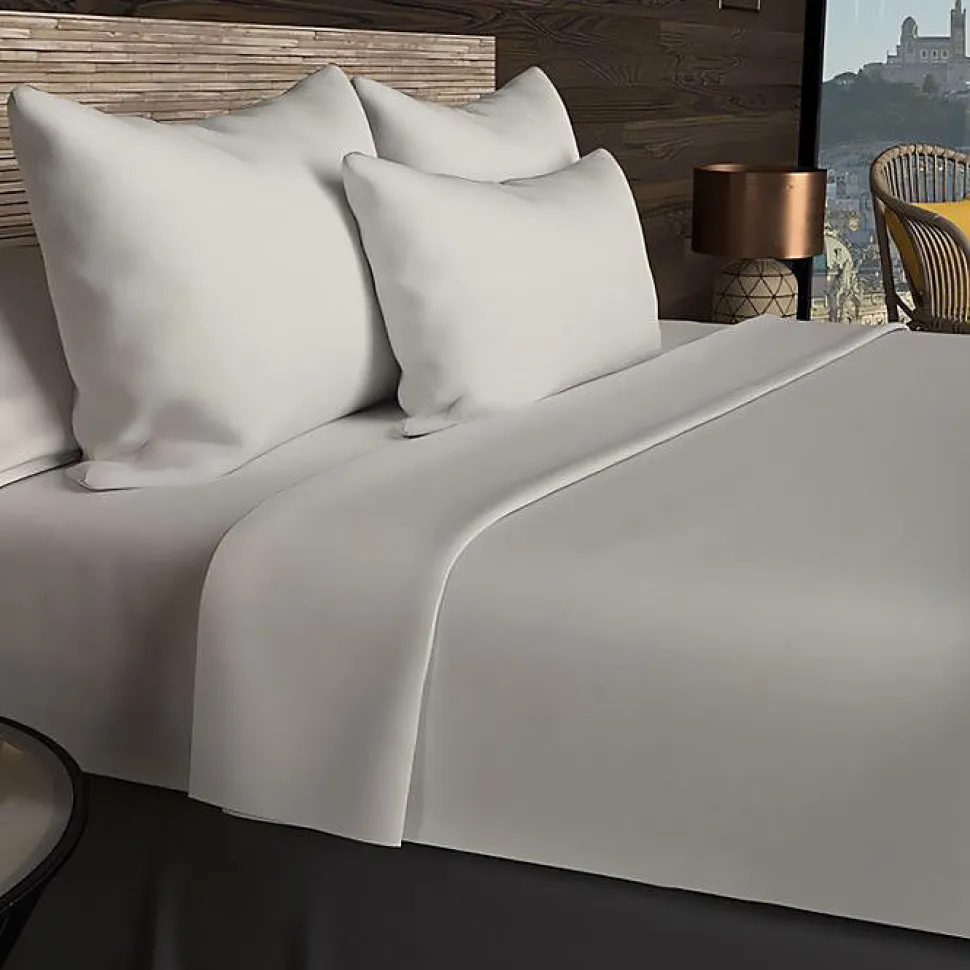 Drap housse en coton 57 fils 90x200 cm UNI lin, par Soleil d'ocre