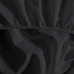 Drap housse en coton bonnet 30 cm Anthracite 120x190 cm STUDIO