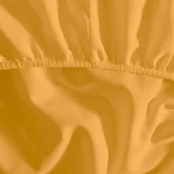 Drap housse en coton bonnet 30 cm Caramel 180x200 cm STUDIO