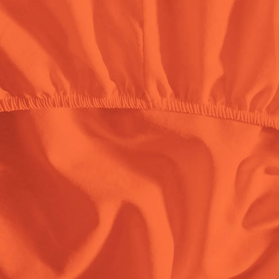 Drap housse en coton bonnet 30 cm Corail 200x200 cm STUDIO