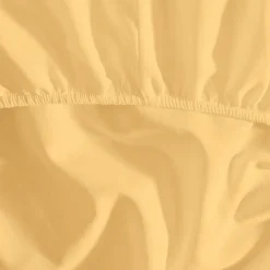 Drap housse en coton bonnet 30 cm Miel 120x190 cm STUDIO