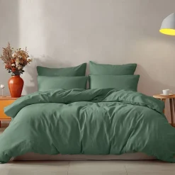 Drap housse en coton bonnet 30 cm Lichen 200x200 cm STUDIO