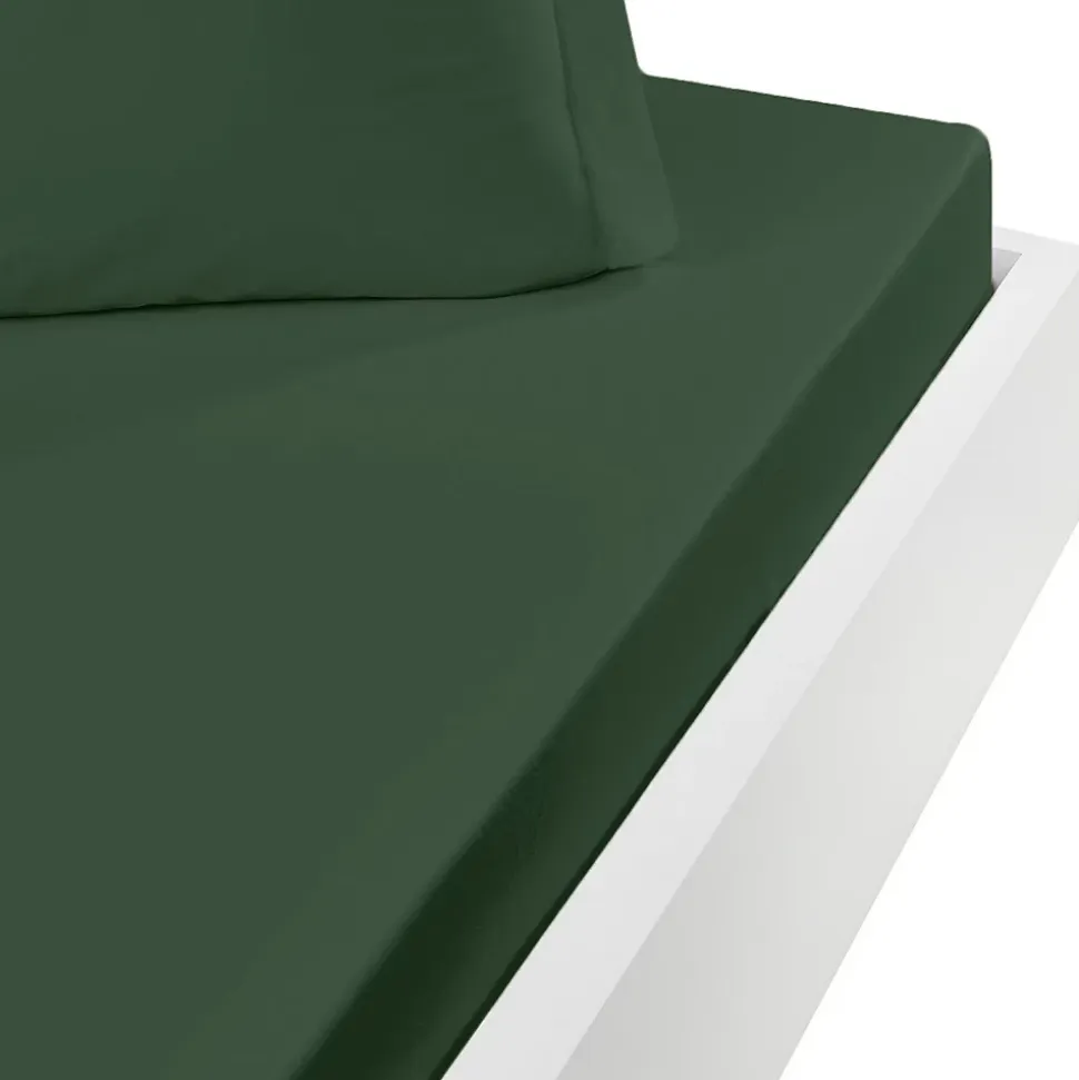 Drap housse en coton bonnet 30 cm Lichen 200x200 cm STUDIO