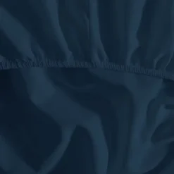 Drap housse en coton lavé biologique bonnet 30 cm Denim 160x200 cm ORGANIKA