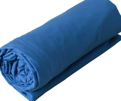 Drap housse en coton Lavé (80x200 cm - Bleu Encre)