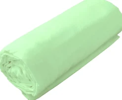 Drap housse en coton Lavé (80x200 cm - Vert clair)