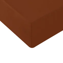 Drap housse en coton lavé biologique bonnet 30 cm Auburn 90x190 cm ORGANIKA