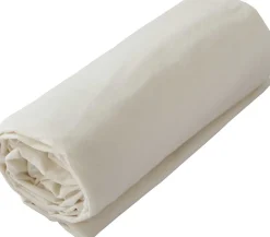 Drap housse en coton Lavé (160x200 cm - Ivoire)