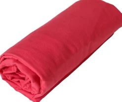 Drap housse en coton Lavé (90x190 cm - Rouge)