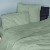 Drap housse en coton Lavé (180x200 cm - Céladon)