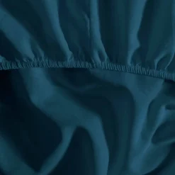 Drap housse en flanelle de coton bonnet 30 cm Indigo 180x200 cm KLAPPEN