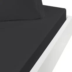Drap housse en flanelle de coton bonnet 30 cm Anthracite 180x200 cm KLAPPEN