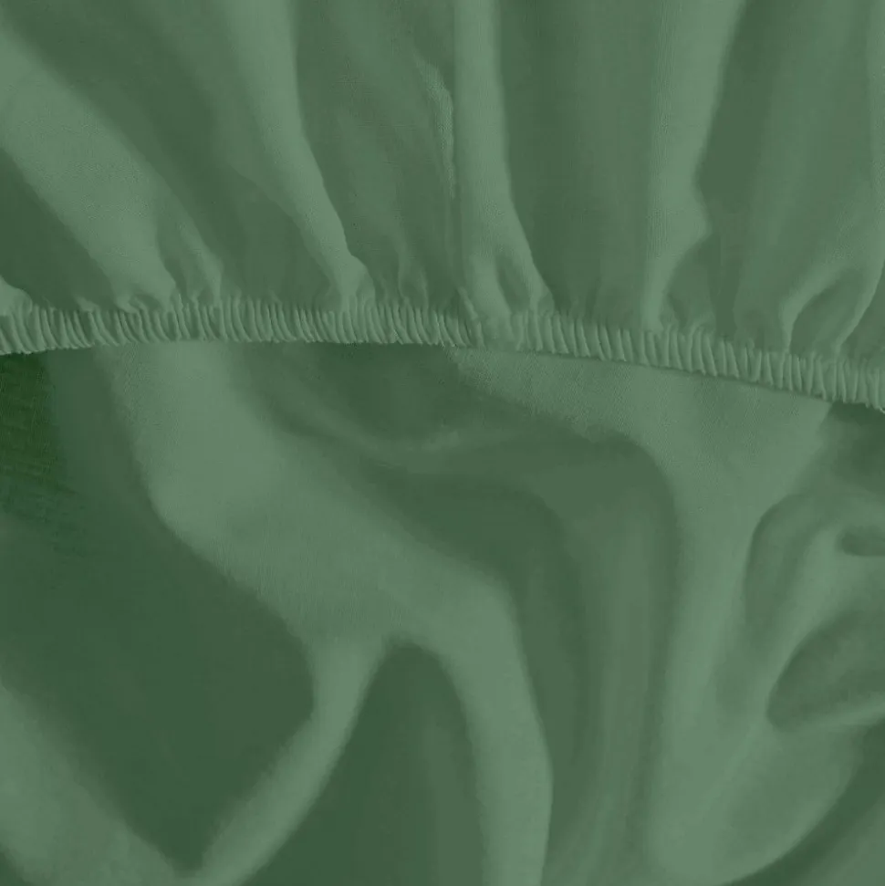 Drap housse en flanelle de coton bonnet 30 cm Lichen 160x200 cm KLAPPEN