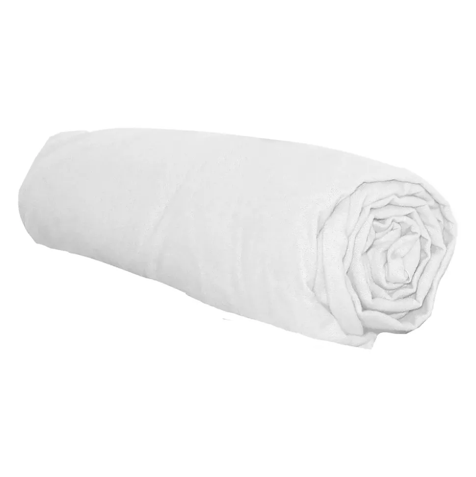 Drap housse en flanelle (90x190 cm - Blanc)