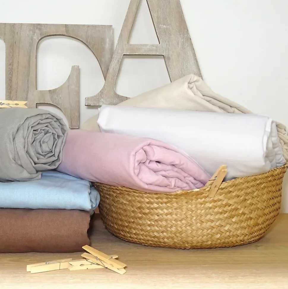 Drap housse en flanelle (90x190 cm - Blanc)