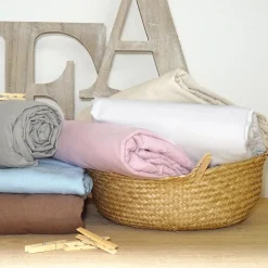 Drap housse en flanelle (140x190 cm - Terracotta)