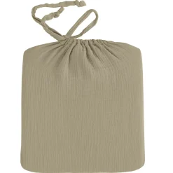 Drap housse en gaze de coton bonnet 30 cm Sable 160x200 cm LOFT