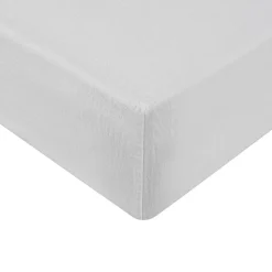 Drap housse en gaze de coton bonnet 30 cm Blanc 140x200 cm LOFT
